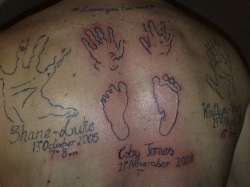 9. Grandchildren Handprint Tattoos - wide 9