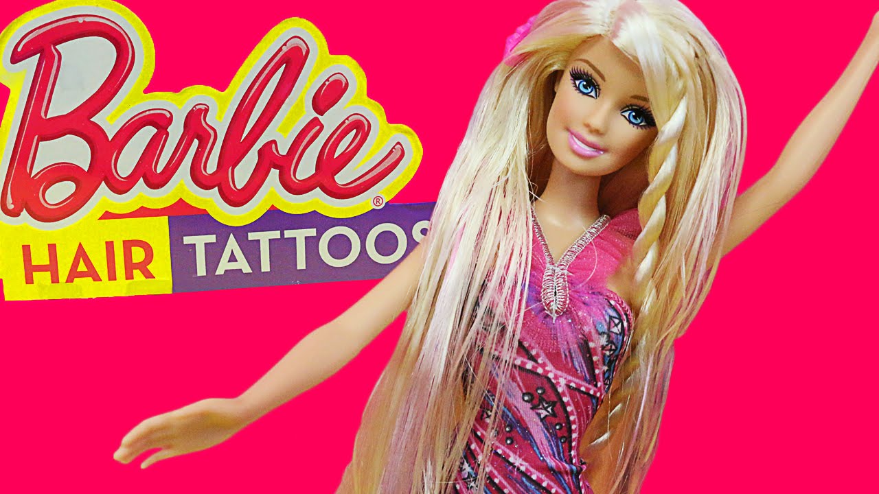 Barbie Hair Salon Dying Bleaching Barbie Hair Tattoos with Mattel. 