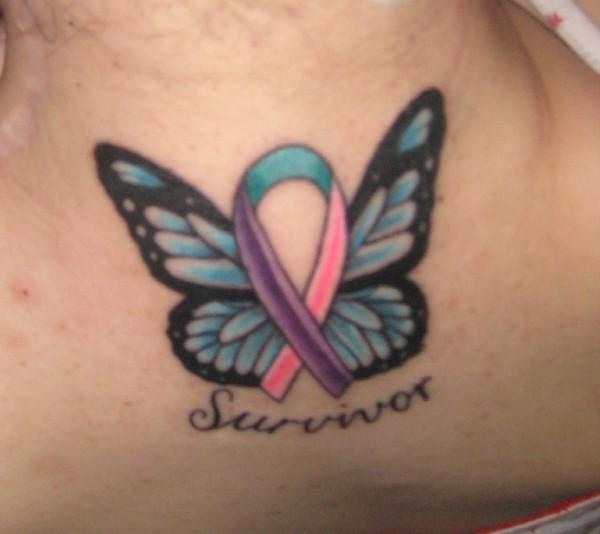Thyroid Cancer Ribbon Tattoo Pin thyroid cancer ribbon tattoo 06 by. 