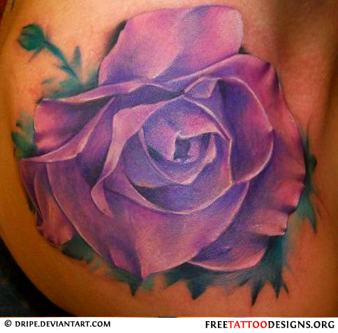 Purple rose Tattoos