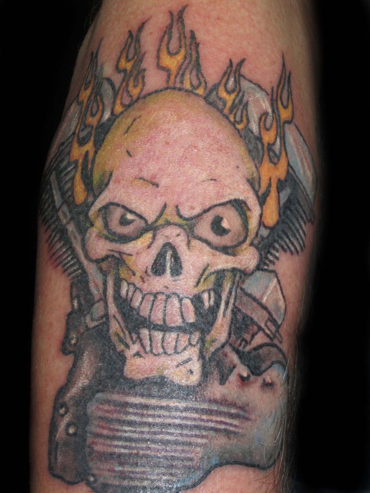 Harley Skull Tattoos
