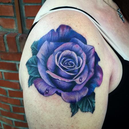 Purple rose Tattoos