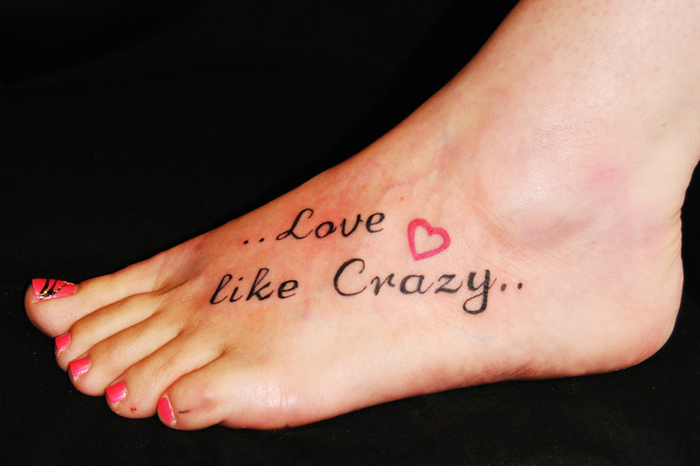 Foot word Tattoos
